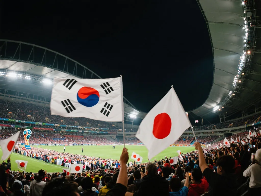 世界杯的异国画卷：韩国与日本的自豪正面碰撞